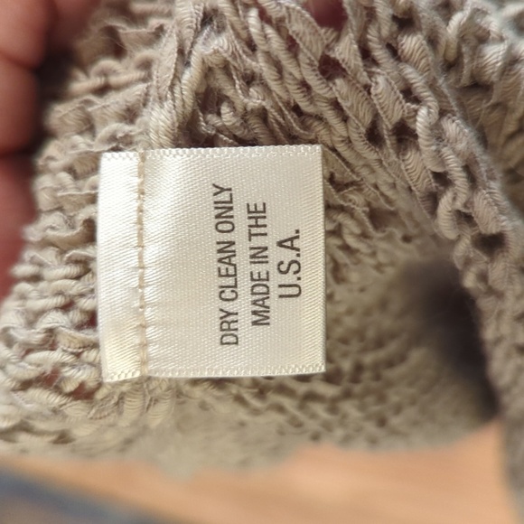 Krista Larson loose knit cardigan one button open front designer one size - Picture 5 of 5